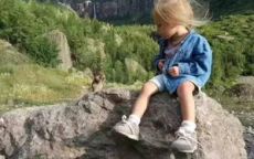 军装下的父爱：三岁女儿凝望中的深情瞬间